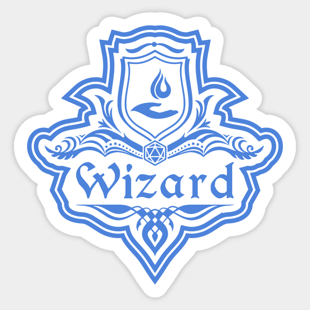 D&D Wizard 1 Color Emblem Sticker by Sunburst